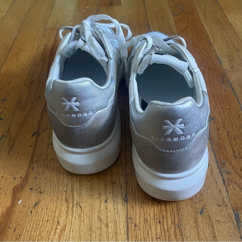 John Richmond Multicolor Distressed Sneakers Size 11 - Picture 4 of 5